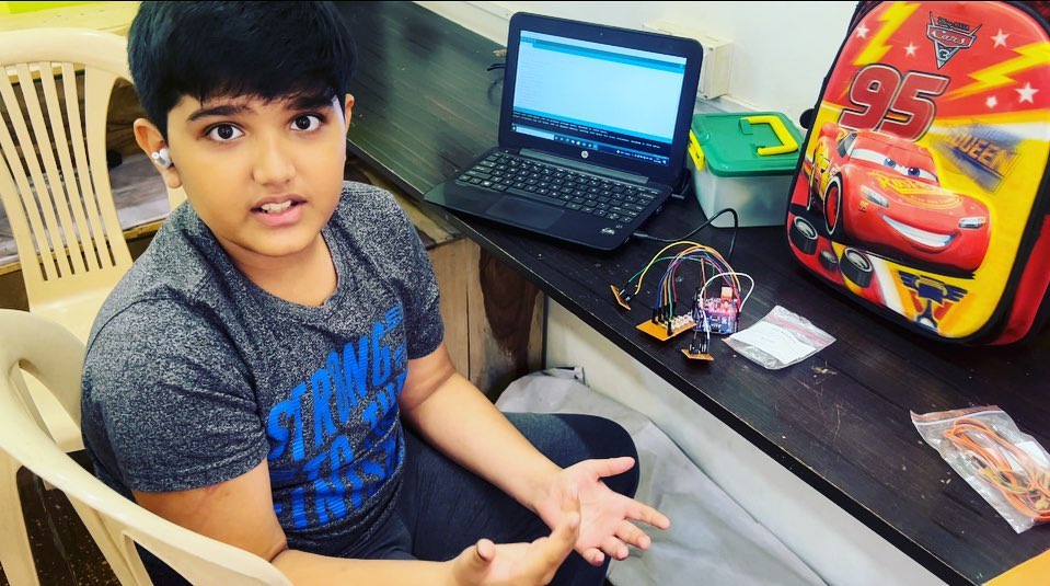 Student Explaining Project